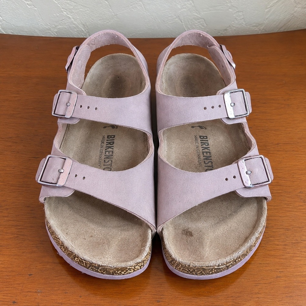 Birkenstock Milano Kids Pink Sandals Adjustable Buckle Straps Size 29